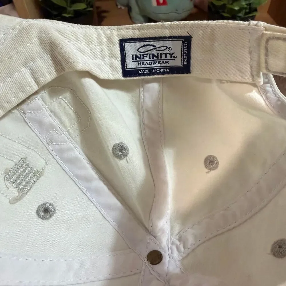 Unbranded Men's Cream and White Hat
